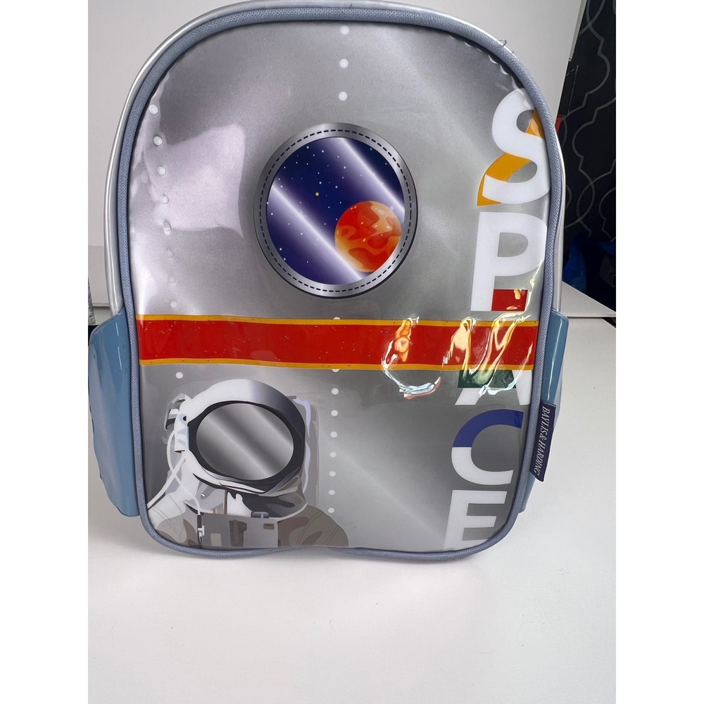 Baylis & Harding Kids Space Pilot Astronaut Backpack Shiny Silver Zipper Pouch
